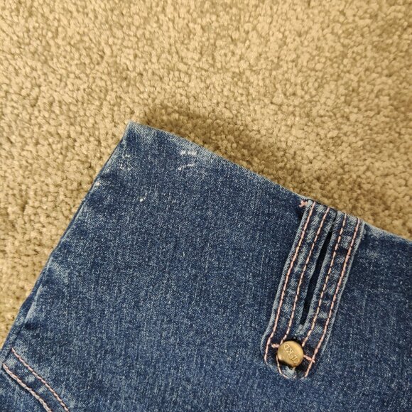 YLKD Yilukadan Women's Skirt Size S Blue Denim Vintage 90s Casual Embroidered - Picture 13 of 13